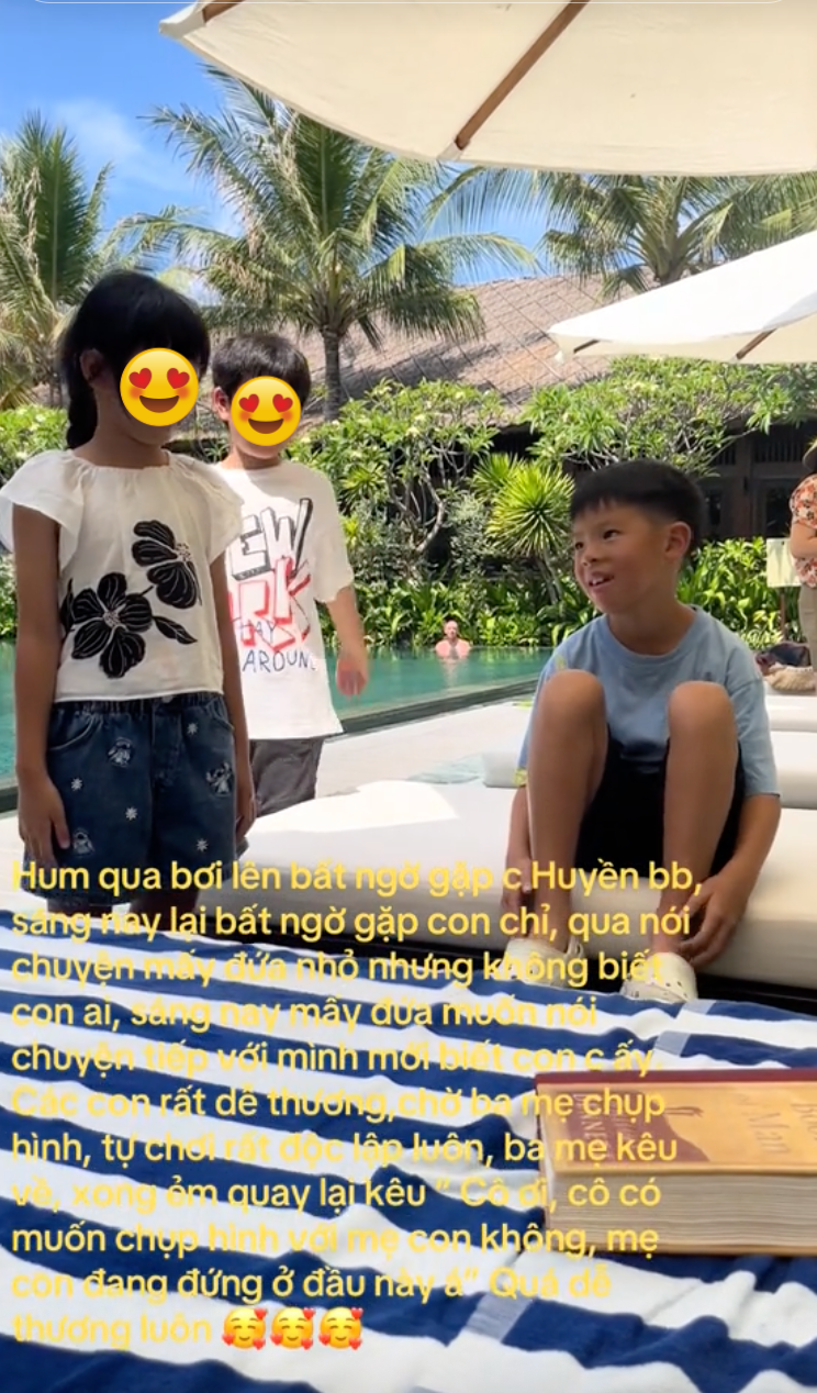 Con trai Huyền Baby g&acirc;y sốt khi gặp fan ở resort: C&aacute;ch dạy con tuyệt vời - Ảnh 1.