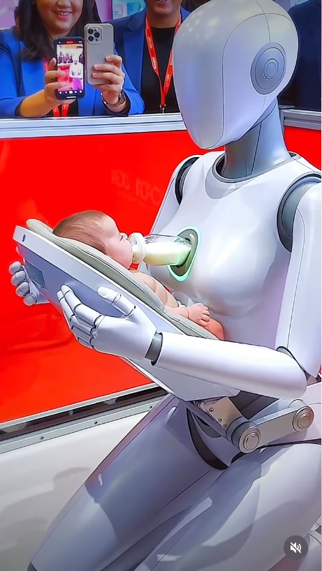 Clip robot AI cho em b&eacute; b&uacute; sữa g&acirc;y tranh c&atilde;i, sự thật về c&ocirc;ng nghệ - Ảnh 2.