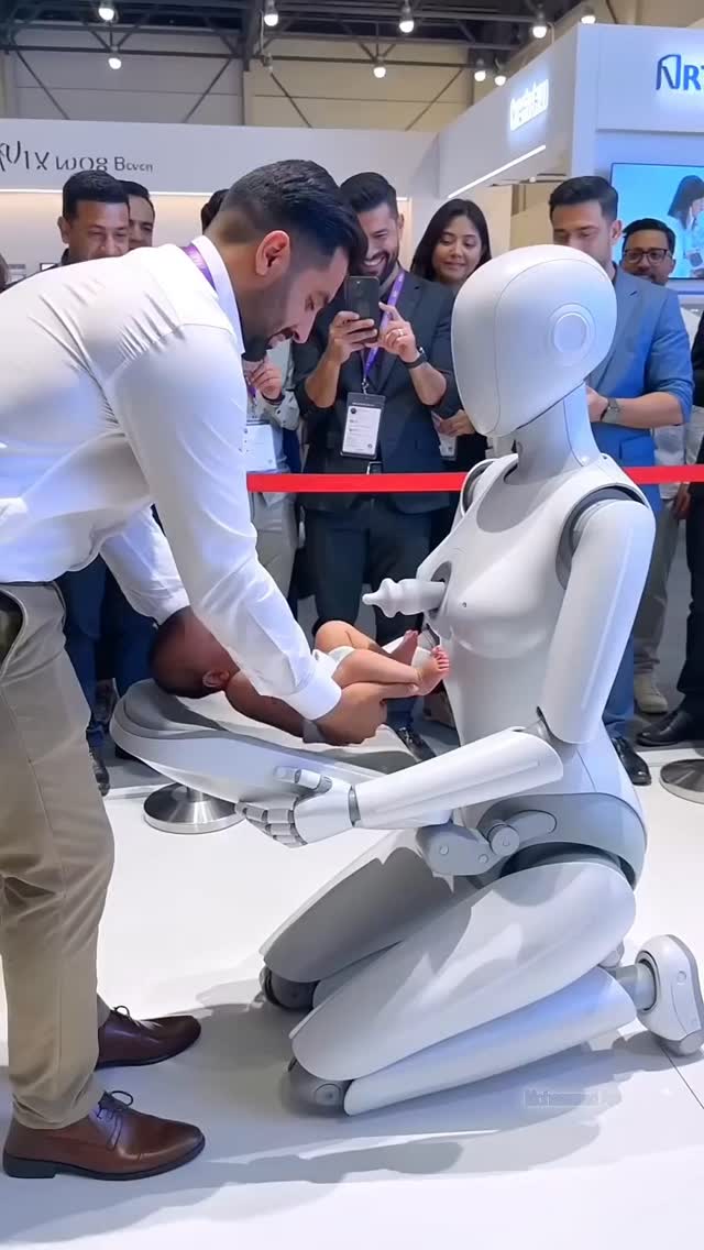 Clip robot AI cho em b&eacute; b&uacute; sữa g&acirc;y tranh c&atilde;i, sự thật về c&ocirc;ng nghệ - Ảnh 1.