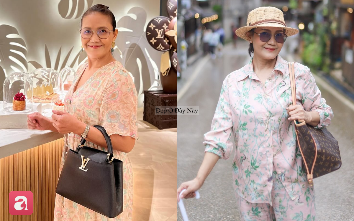 Style trẻ trung, ngập tr&agrave;n h&agrave;ng hiệu của mẹ Lisa ở tuổi U60 - Ảnh 2.
