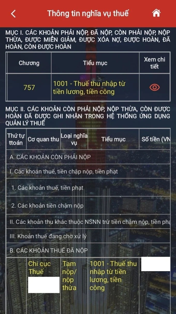 C&aacute;ch Tra cứu nợ thuế thu nhập c&aacute; nh&acirc;n nhanh nhất năm 2026 cho người nộp thuế - Ảnh 8.