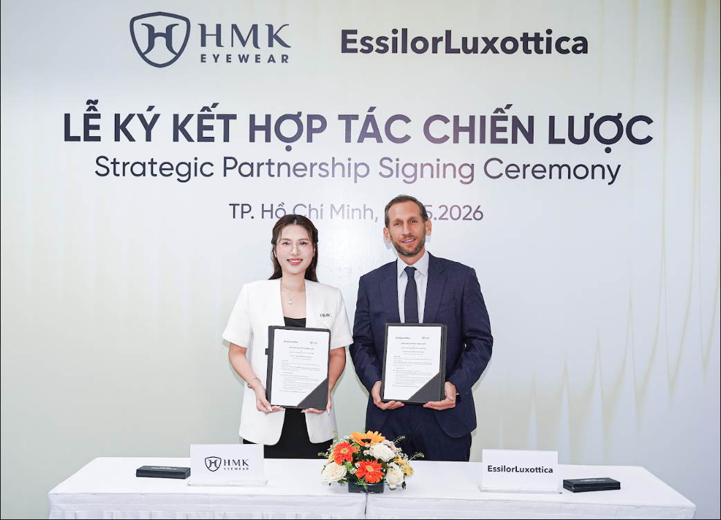 HMK Eyewear chính thức ký kết hợp tác chiến lược cùng EssilorLuxottica Việt Nam  - Ảnh 1.
