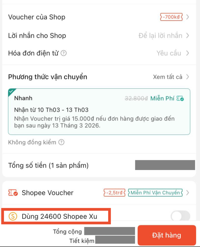 Mua sắm qua Shopee, làm thêm 1 bước này thì tiết kiệm khối: Có đơn giảm hẳn 924k không đùa!- Ảnh 1.