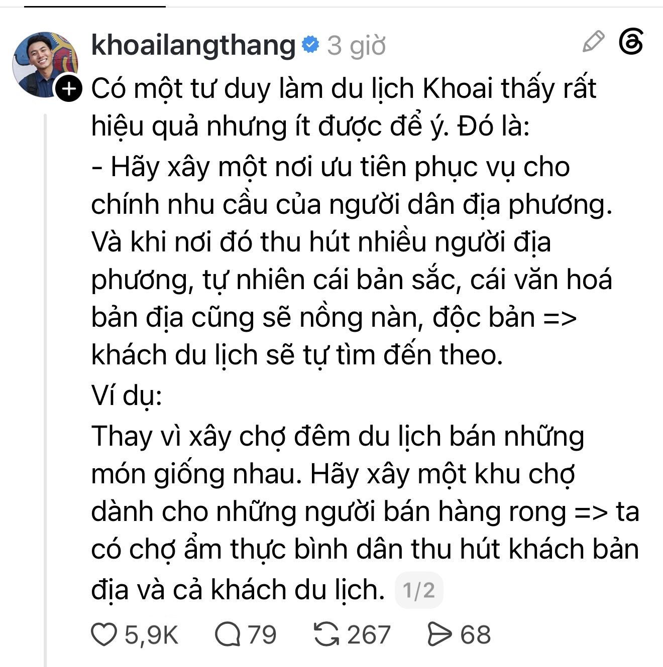 Sức h&uacute;t du lịch bền vững qua g&oacute;c nh&igrave;n Khoai Lang Thang - Ảnh 1.