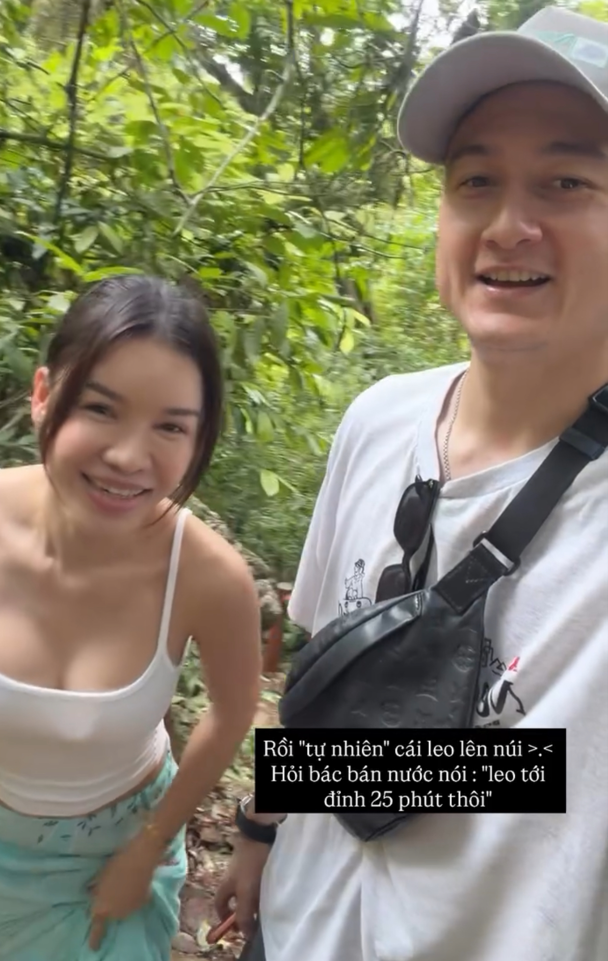 Yến Xuân khoe vóc dáng sexy khi leo núi cùng Văn Lâm tại Cát bà - Ảnh 1.