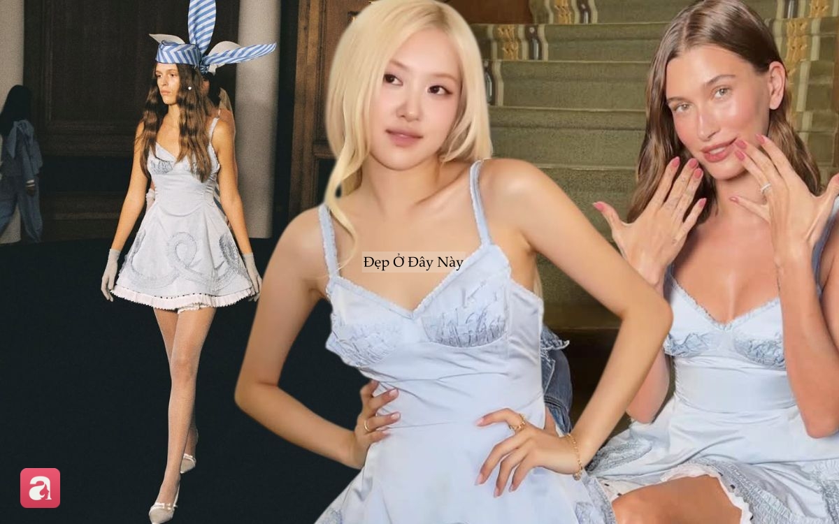 Ros&eacute; v&agrave; Hailey Bieber bất ngờ đụng v&aacute;y: Người ngọt ng&agrave;o, người c&aacute; t&iacute;nh bất ngờ - Ảnh 1.