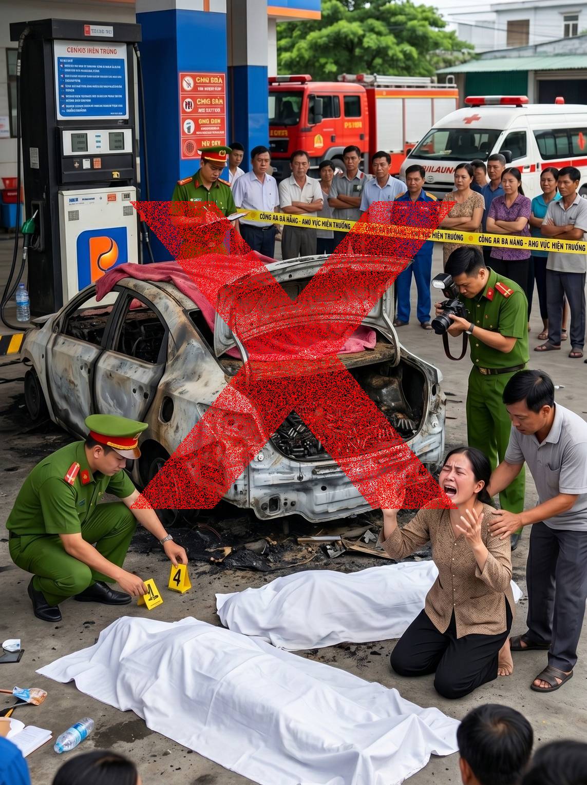 H&igrave;nh ảnh AI giả mạo nạn nh&acirc;n vụ ch&aacute;y &ocirc; t&ocirc; tại Đ&agrave; Nẵng: Ngừng lan truyền th&ocirc;ng tin sai lệch - Ảnh 1.