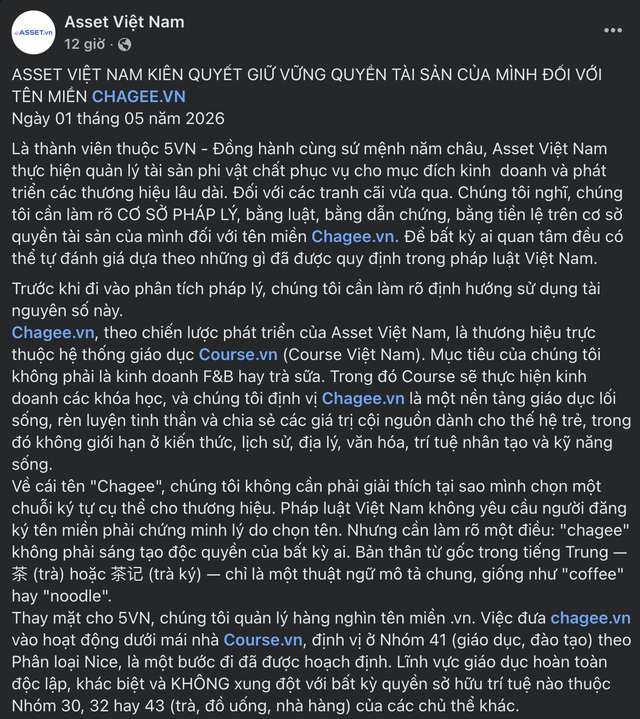 Đơn vị sở hữu t&ecirc;n miền chagee.vn kh&ocirc;ng đồng &yacute; 