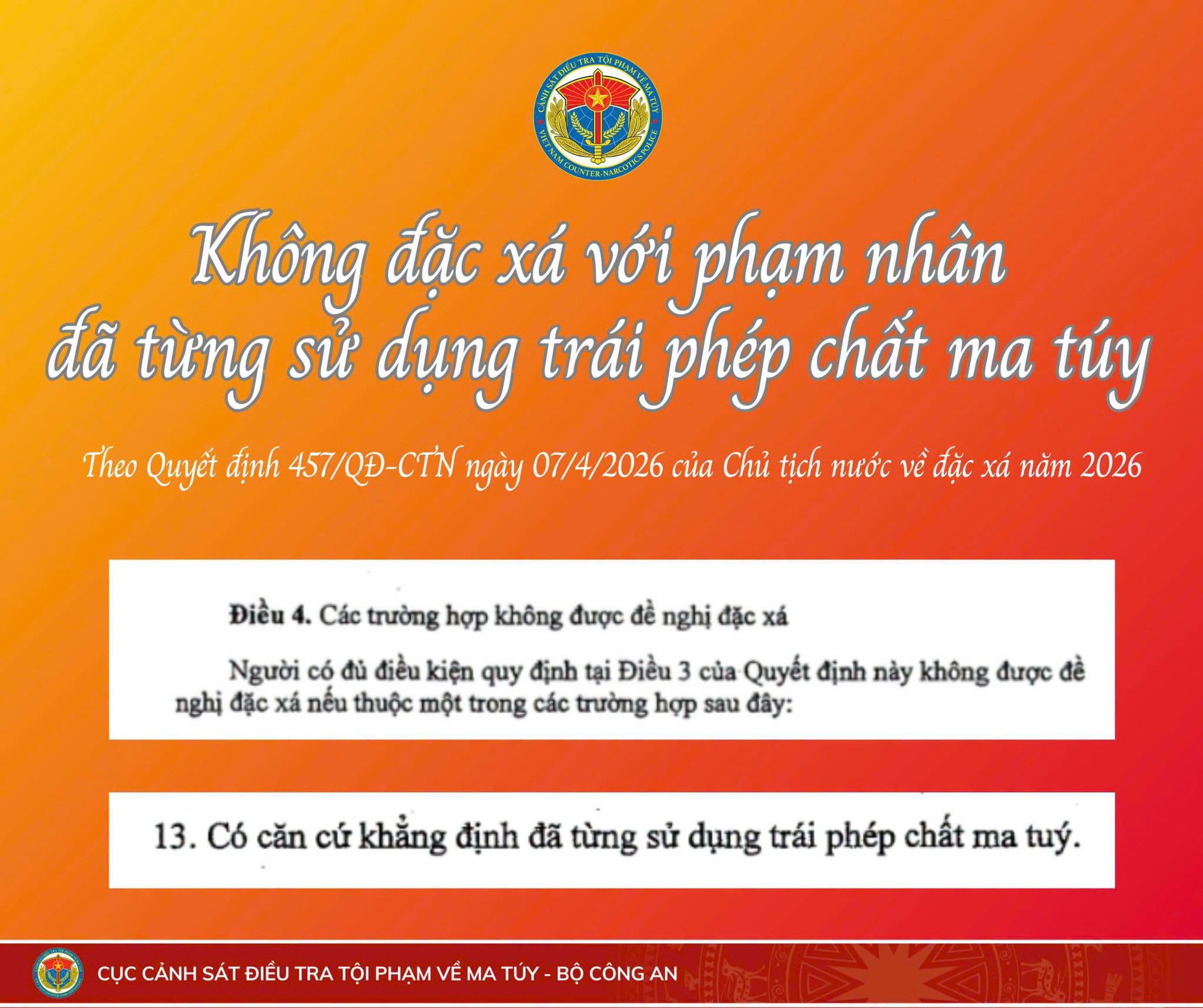 Kh&ocirc;ng c&oacute; đặc x&aacute; cho phạm nh&acirc;n ma t&uacute;y năm 2026 theo quy định mới - Ảnh 1.