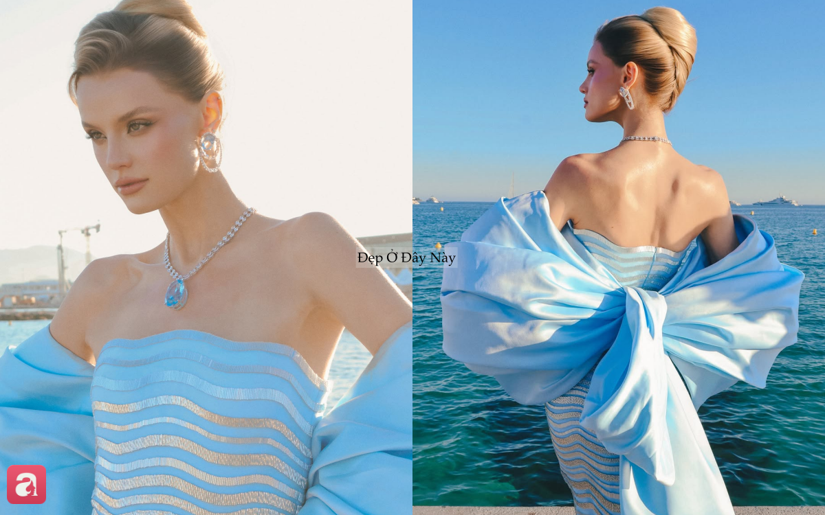 D&agrave;n hoa hậu quốc tế mang thiết kế Việt l&ecirc;n thảm đỏ Cannes: Thời trang Việt ng&agrave;y c&agrave;ng ghi dấu to&agrave;n cầu - Ảnh 3.