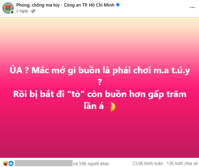 Tăng 217 . 000 Người theo d&otilde;i fanpage Ph&ograve;ng , chống ma t&uacute;y - C&ocirc;ng an TP . HCM trong 1 tiếng - Ảnh 5.