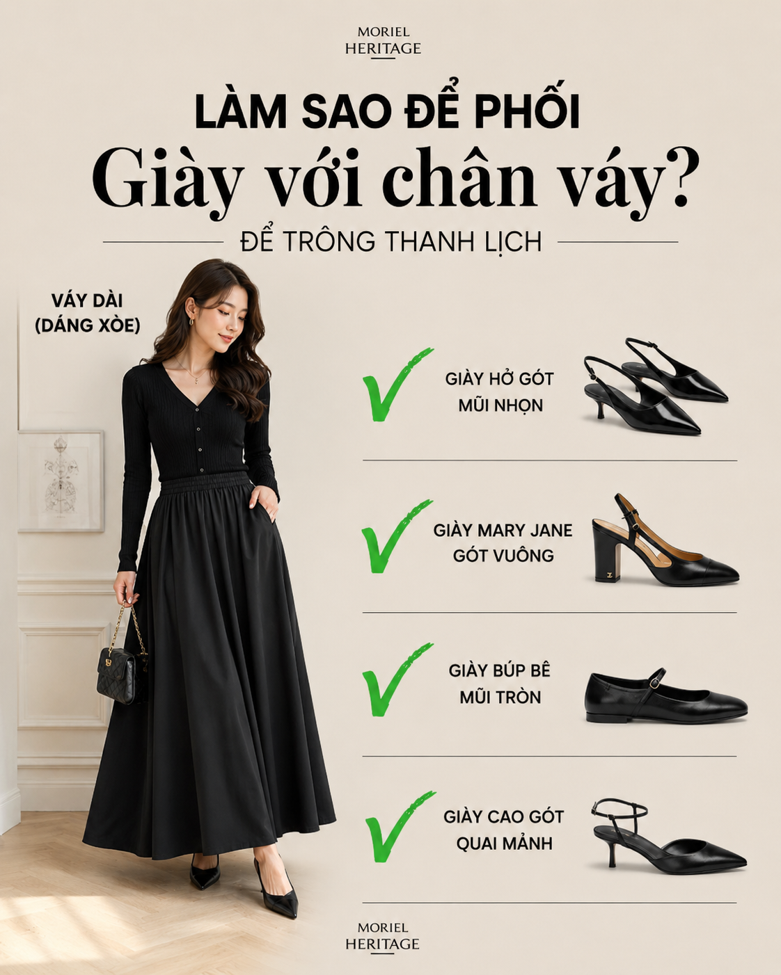 Muốn mặc v&aacute;y đẹp v&agrave; sang hơn, h&atilde;y bắt đầu từ việc chọn đ&uacute;ng gi&agrave;y- Ảnh 1.