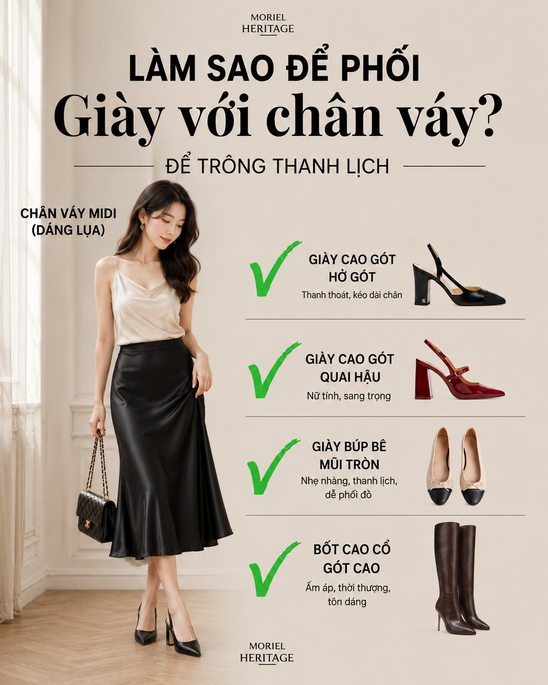 Muốn mặc v&aacute;y đẹp v&agrave; sang hơn, h&atilde;y bắt đầu từ việc chọn đ&uacute;ng gi&agrave;y- Ảnh 2.