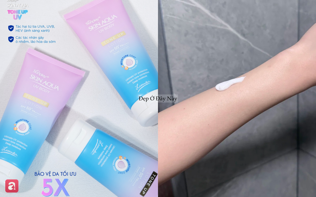 Rất cần trong ng&agrave;y nắng đỉnh điểm: 5 dưỡng thể chống nắng thấm nhanh, kh&ocirc;ng bết d&iacute;nh - Ảnh 6.