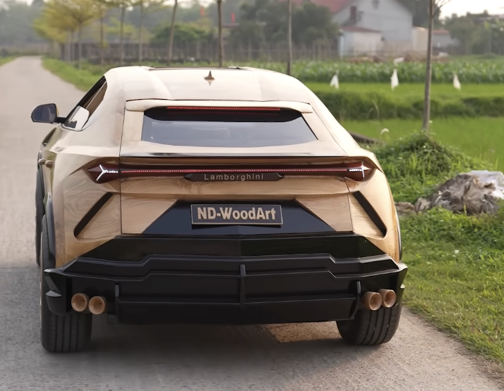 &Ocirc;ng bố Bắc Ninh chế tạo si&ecirc;u xe gỗ giống Lamborghini Urus độc đ&aacute;o cho con trai - Ảnh 8.