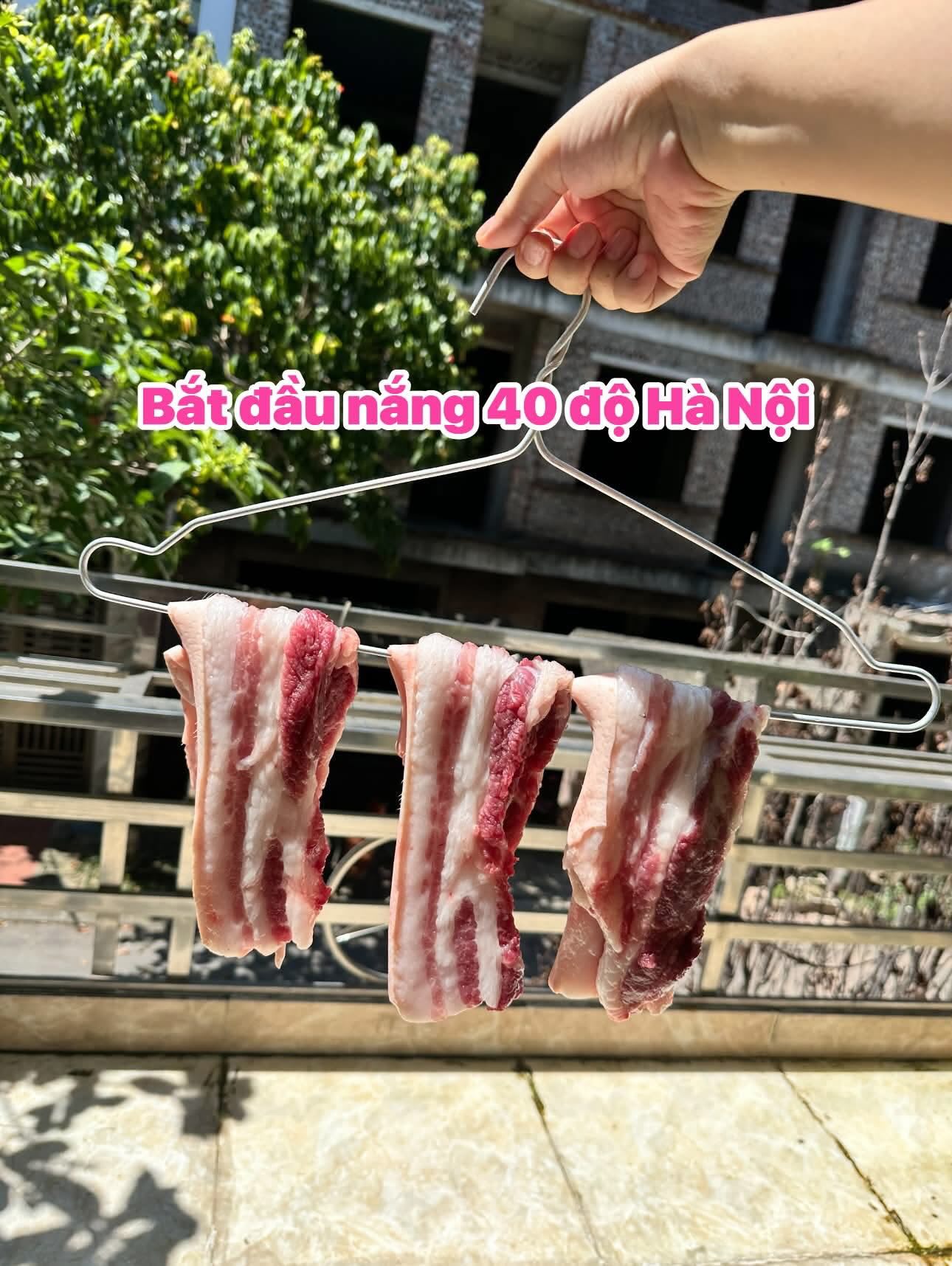 Mở trend thịt phơi nắng tại H&agrave; Nội Giữa đợt nắng n&oacute;ng 40 độ C - Ảnh 4.