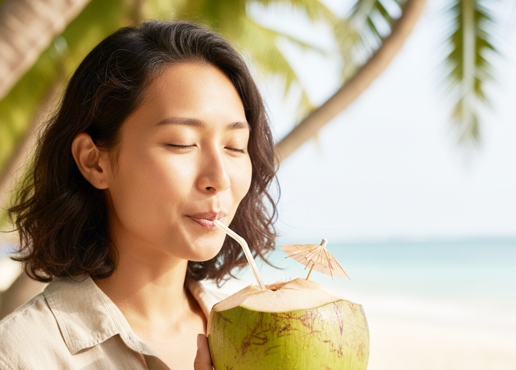 Nắng n&oacute;ng đỉnh điểm, c&oacute; n&ecirc;n uống nước dừa thay nước lọc? - Ảnh 2.