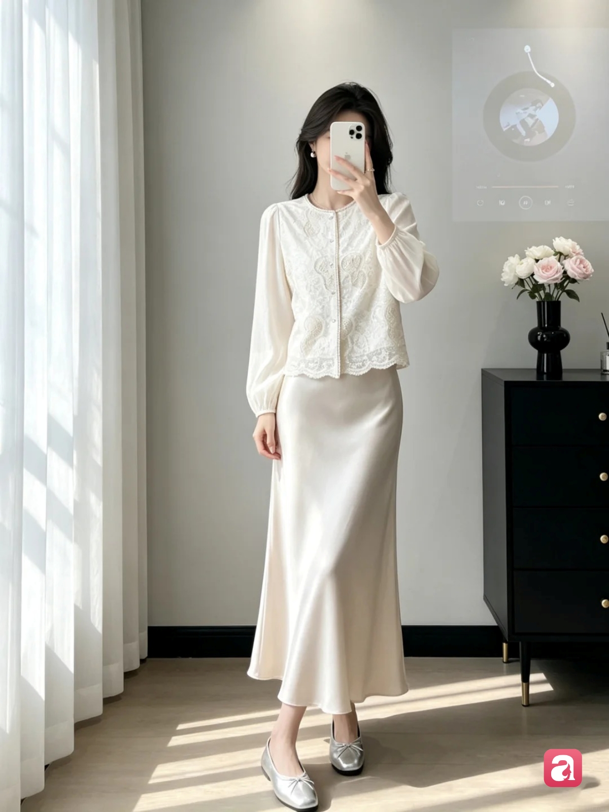 M&ugrave;a h&egrave; năm nay, hội mặc đẹp đều đang m&ecirc; kiểu ch&acirc;n v&aacute;y trắng mềm rũ n&agrave;y - Ảnh 4.