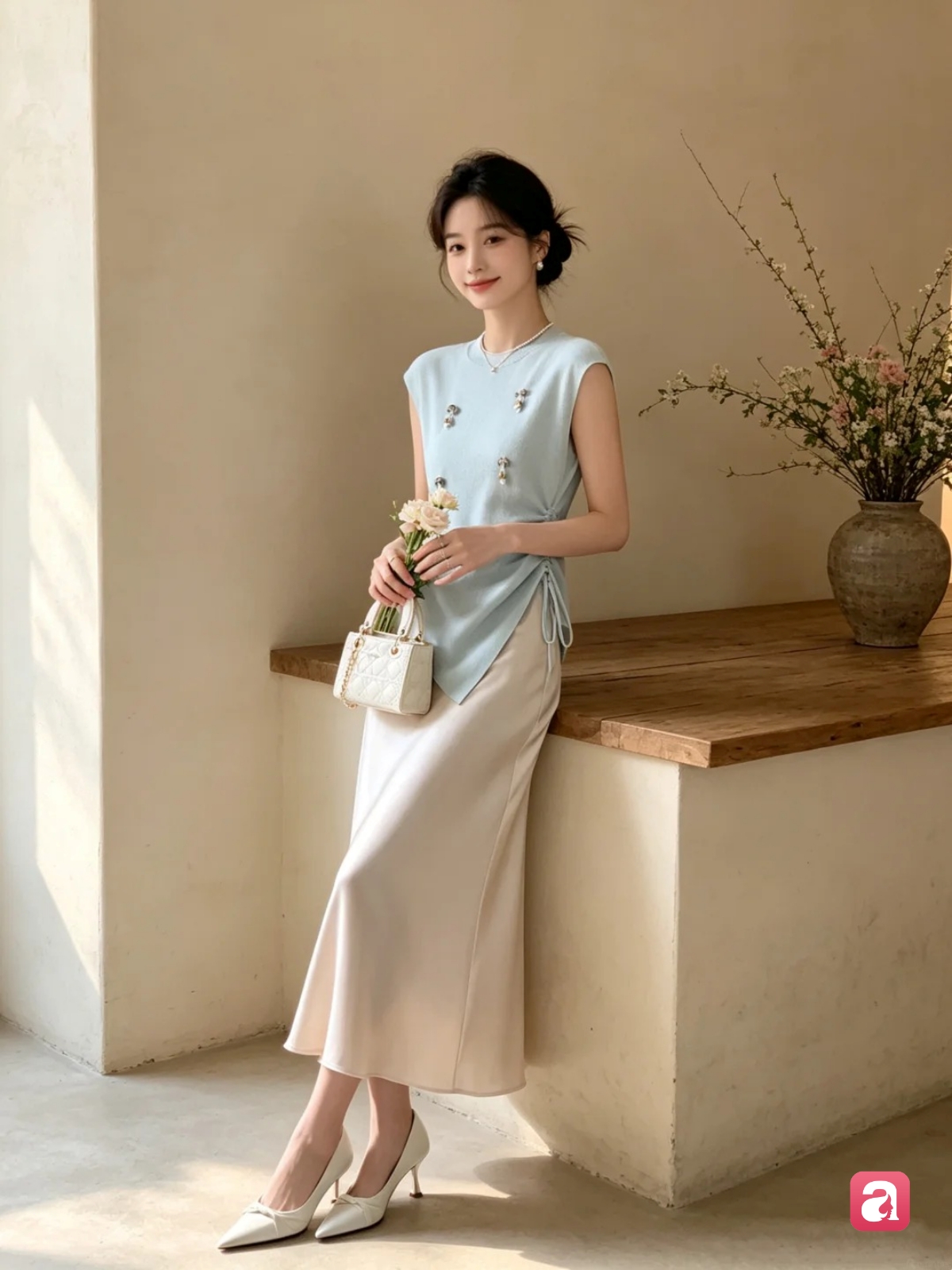M&ugrave;a h&egrave; năm nay, hội mặc đẹp đều đang m&ecirc; kiểu ch&acirc;n v&aacute;y trắng mềm rũ n&agrave;y - Ảnh 6.