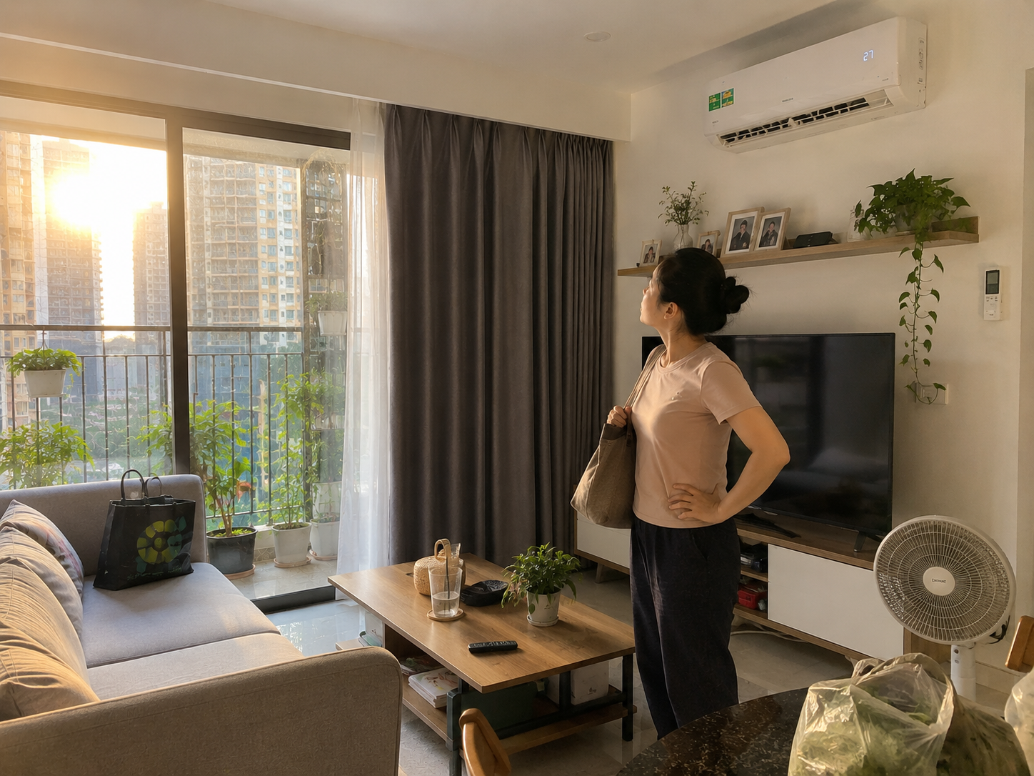 Người sống chung cư m&ugrave;a h&egrave; đang truyền nhau mẹo &ldquo;l&agrave;m m&aacute;t 2 lớp&rdquo;: Điều h&ograve;a kh&ocirc;ng phải chạy hết c&ocirc;ng suất - Ảnh 1.