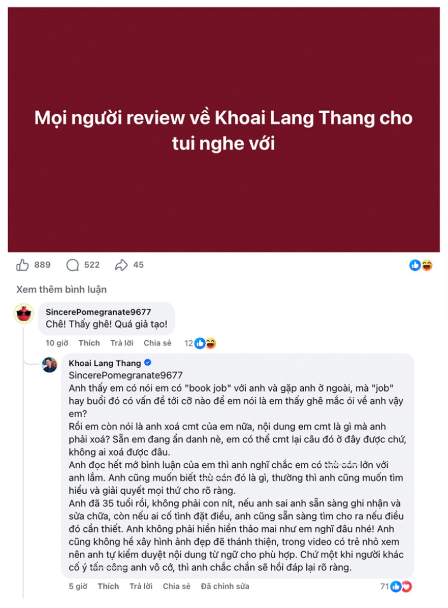 Khoai Lang Thang đ&aacute;p trả antifan: Kh&aacute;m ph&aacute; sự thật về nam YouTuber nổi tiếng 2026 - Ảnh 2.