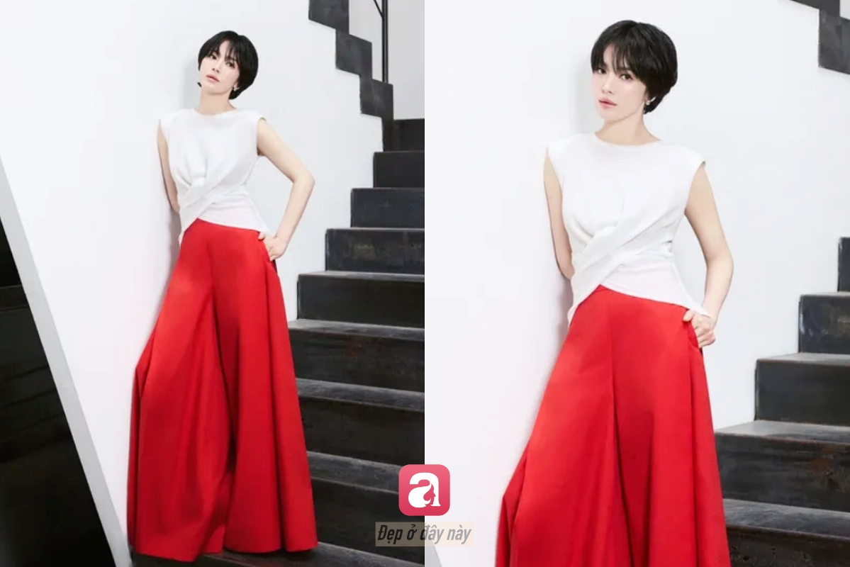 Song Hye Kyo vừa cắt kiểu t&oacute;c n&agrave;y v&agrave; lập tức trở th&agrave;nh h&igrave;nh mẫu của phụ nữ ngo&agrave;i 40 - Ảnh 3.