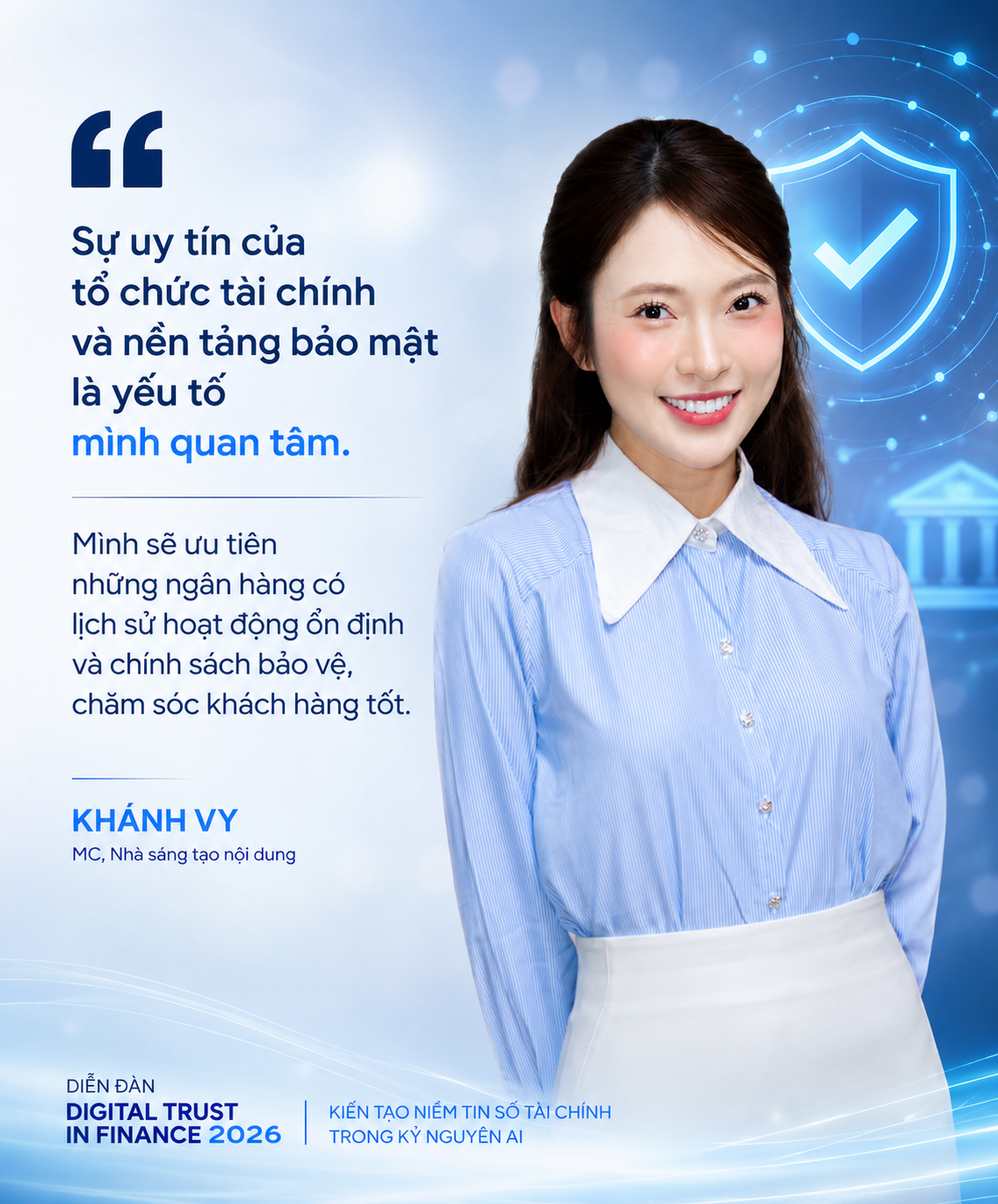 Khánh Vy: “AI có thể giúp quản lý tài chính nhanh hơn, nhưng an toàn vẫn phải là ưu tiên” - Ảnh 3.