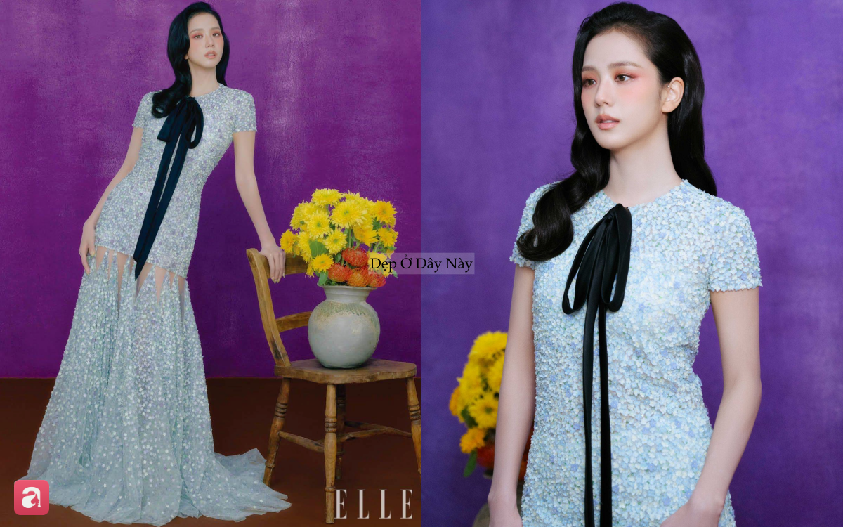 Thi&ecirc;n thần nội y đụng đầm đ&iacute;nh h&agrave;ng ngh&igrave;n b&ocirc;ng hoa với Jisoo: Người ngọt ng&agrave;o như n&agrave;ng thơ, người ki&ecirc;u sa như c&ocirc;ng ch&uacute;a - Ảnh 7.