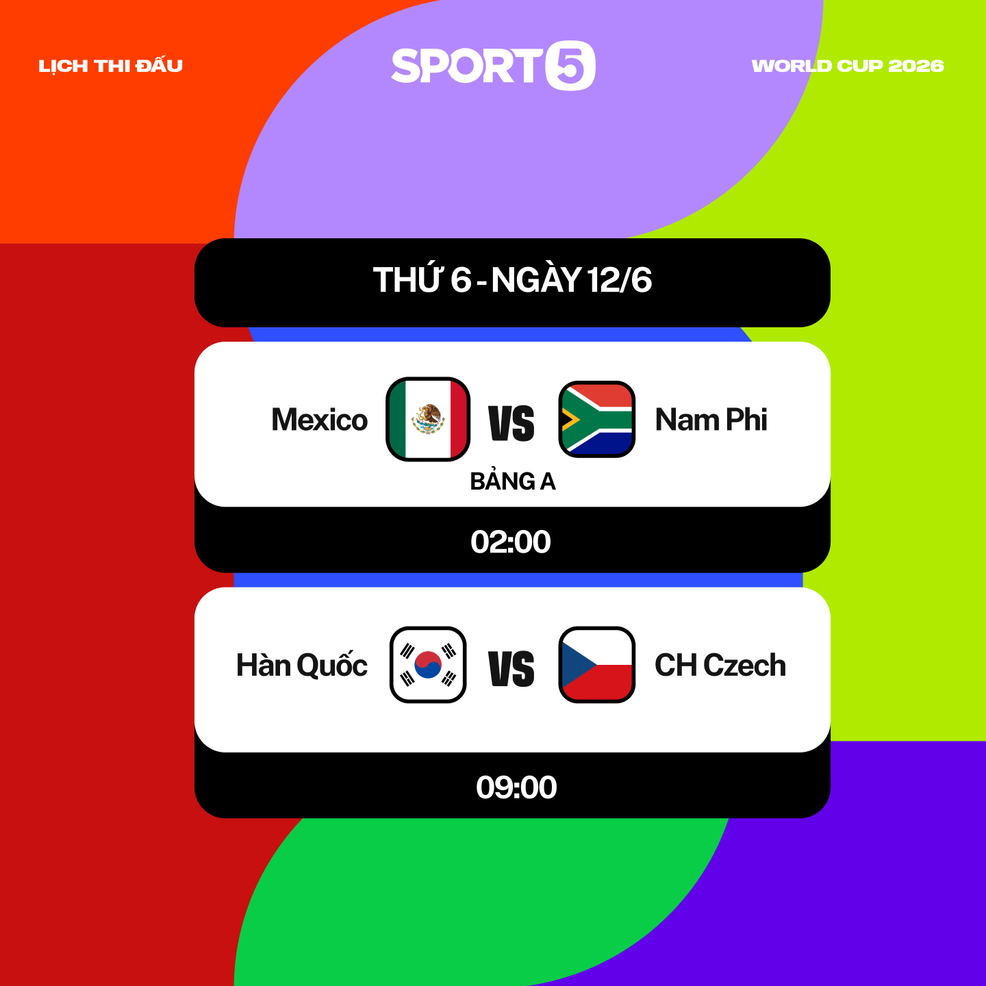 Lịch thi đấu World Cup 2026 ng&agrave;y 12 / 6: Mexico ra qu&acirc;n , H&agrave;n Quốc gặp CH Czech - Ảnh 1.