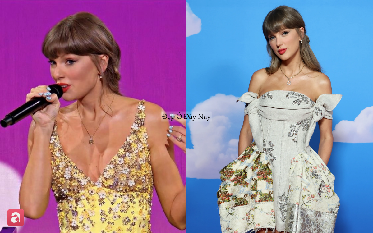 Taylor Swift đẹp như c&ocirc;ng ch&uacute;a, mix phụ kiện b&igrave;nh d&acirc;n với đầm trăm triệu khiến d&acirc;n t&igrave;nh m&ecirc; mẩn - Ảnh 1.