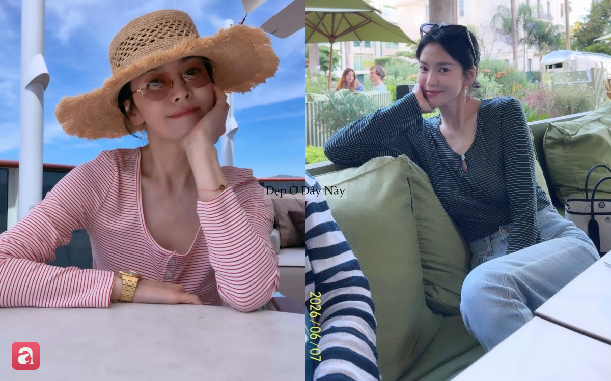 Kiểu &aacute;o hack tuổi đang được Song Hye Kyo cưng sủng, chị em U40 diện theo l&agrave; trẻ ra v&agrave;i tuổi - Ảnh 1.