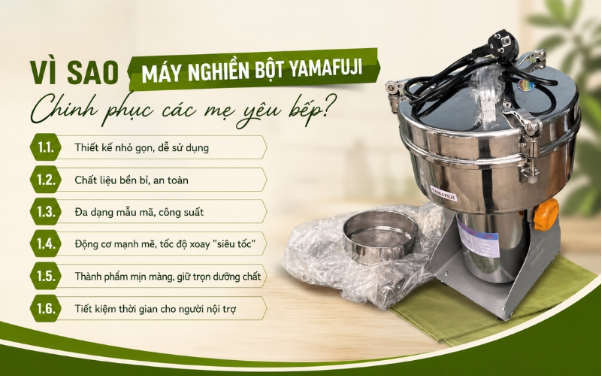 M&aacute;y nghiền bột Yamafuji &ndash; Trợ thủ cho c&aacute;c mẹ y&ecirc;u th&iacute;ch thực phẩm homemade - Ảnh 2.
