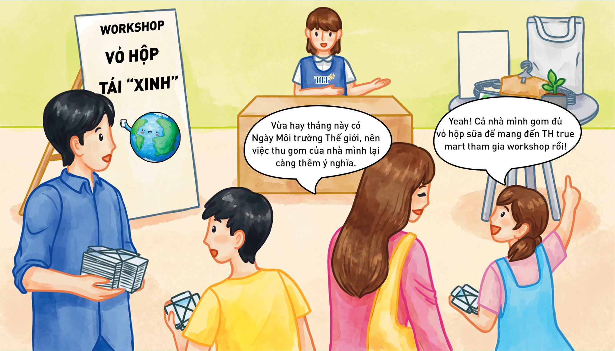 Theo ch&acirc;n c&aacute;c bạn nhỏ xứ Nghệ trải nghiệm workshop Vỏ hộp t&aacute;i Xinh 5 hưởng ứng Ng&agrave;y M&ocirc;i Trường Thế giới 5/6 - Ảnh 1.