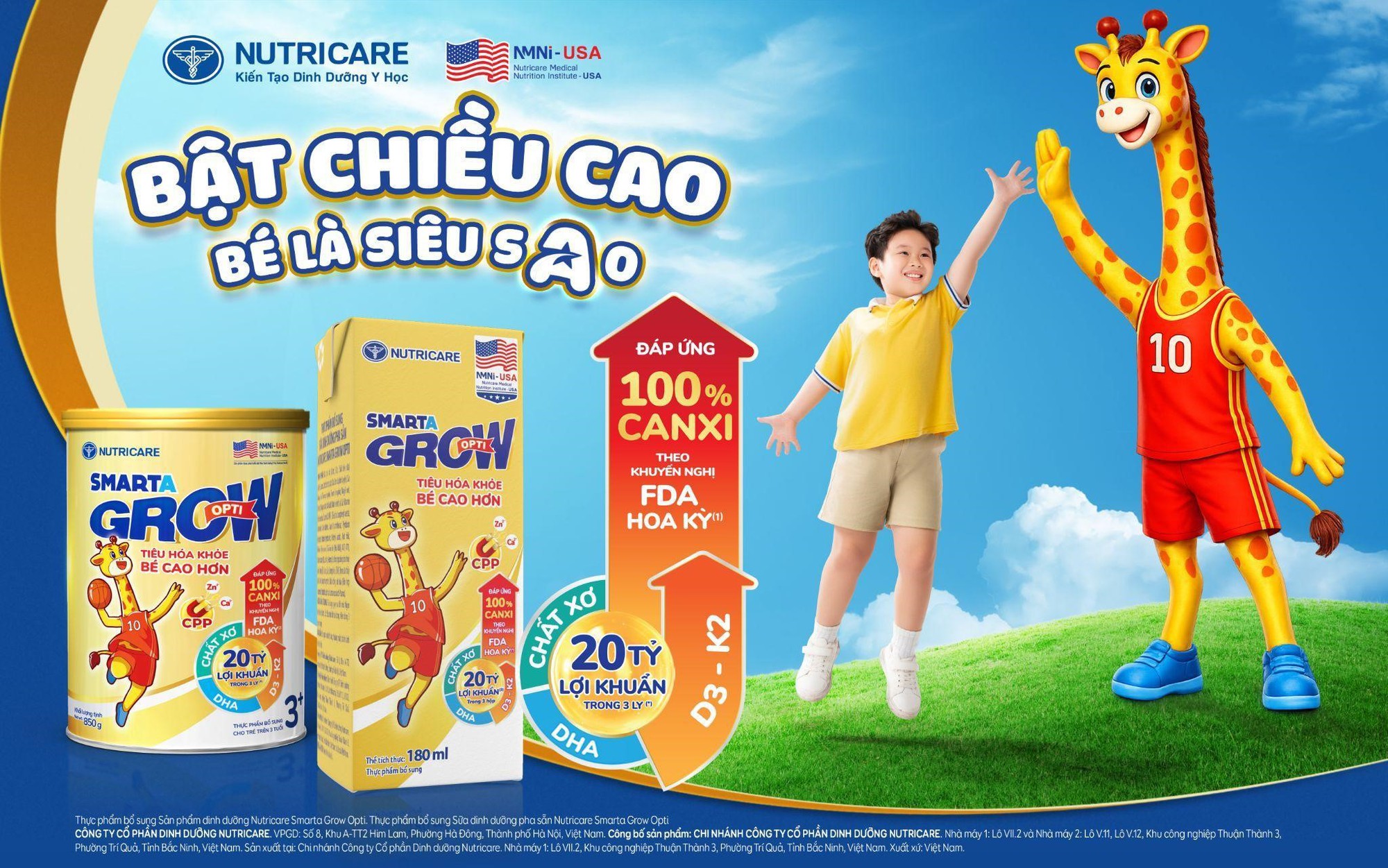 Say bye nấm l&ugrave;n &ndash; Bật chiều cao, b&eacute; l&agrave; si&ecirc;u sao với Nutricare Smarta Grow Opti - Ảnh 2.