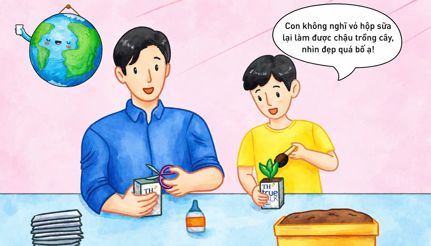 Theo ch&acirc;n c&aacute;c bạn nhỏ xứ Nghệ trải nghiệm workshop Vỏ hộp t&aacute;i Xinh 5 hưởng ứng Ng&agrave;y M&ocirc;i Trường Thế giới 5/6 - Ảnh 3.