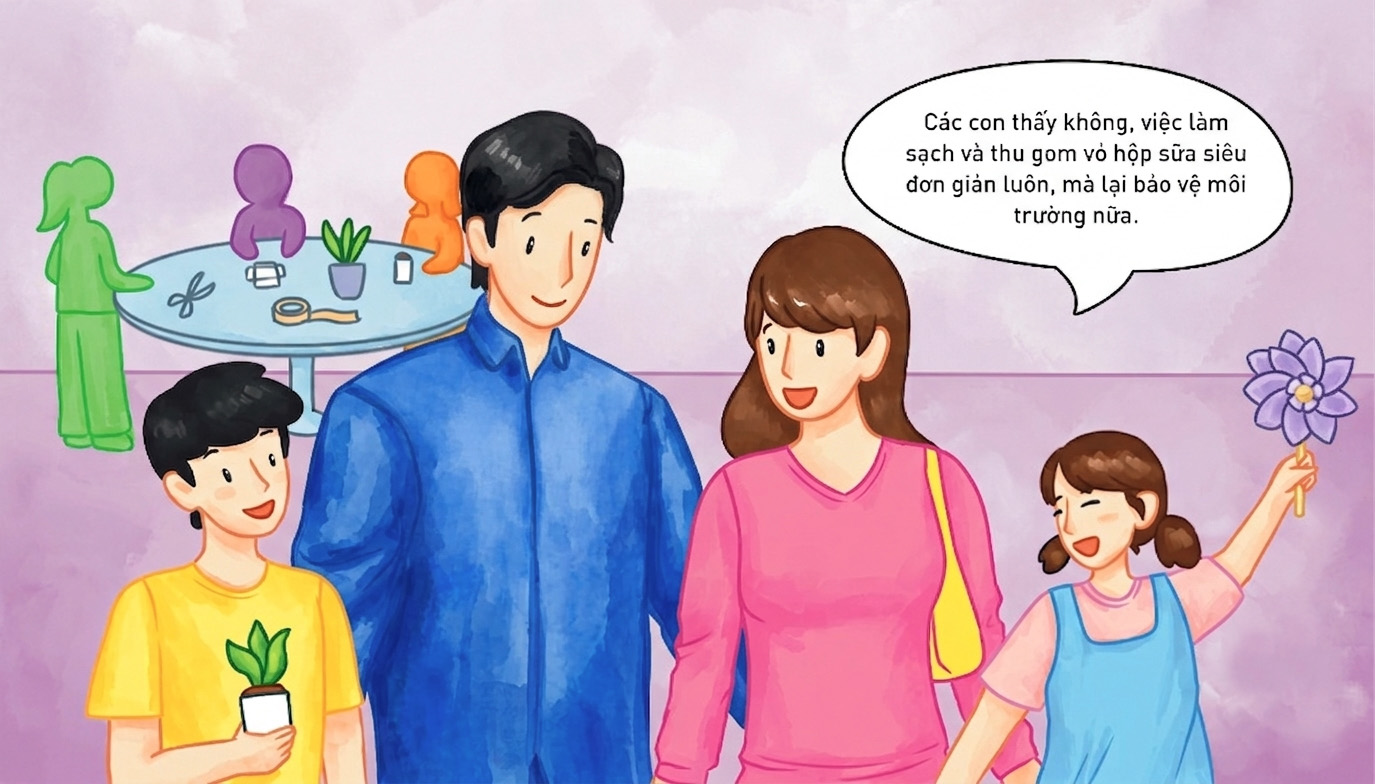 Theo ch&acirc;n c&aacute;c bạn nhỏ xứ Nghệ trải nghiệm workshop Vỏ hộp t&aacute;i Xinh 5 hưởng ứng Ng&agrave;y M&ocirc;i Trường Thế giới 5/6 - Ảnh 4.