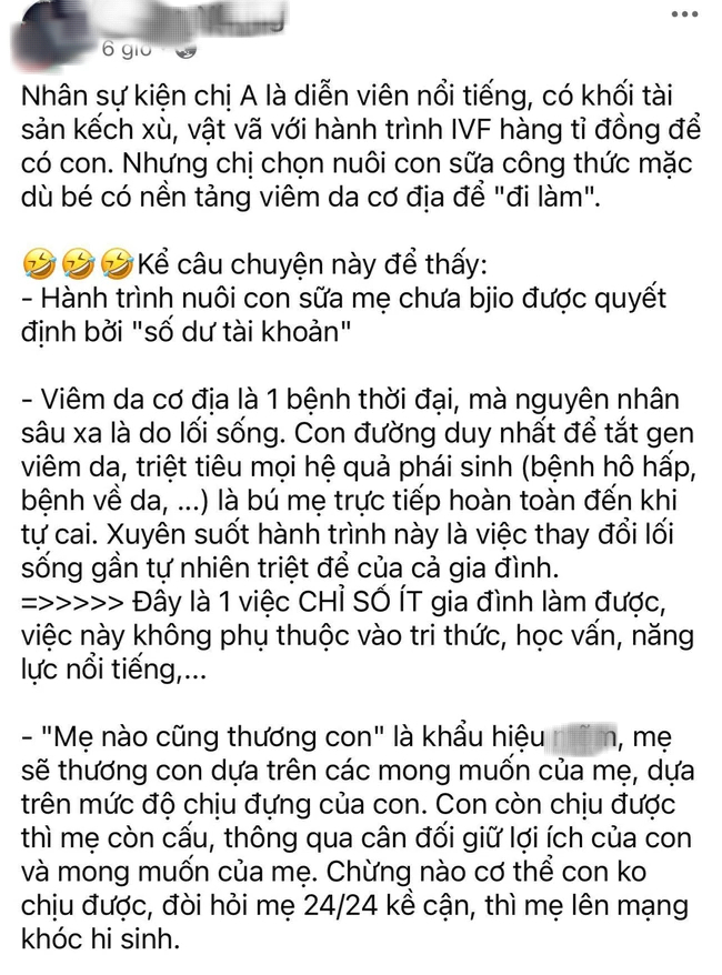 Ng&ocirc; Thanh V&acirc;n vừa chia sẻ chuyện cai sữa đ&atilde; bị nhiều người v&agrave;o 