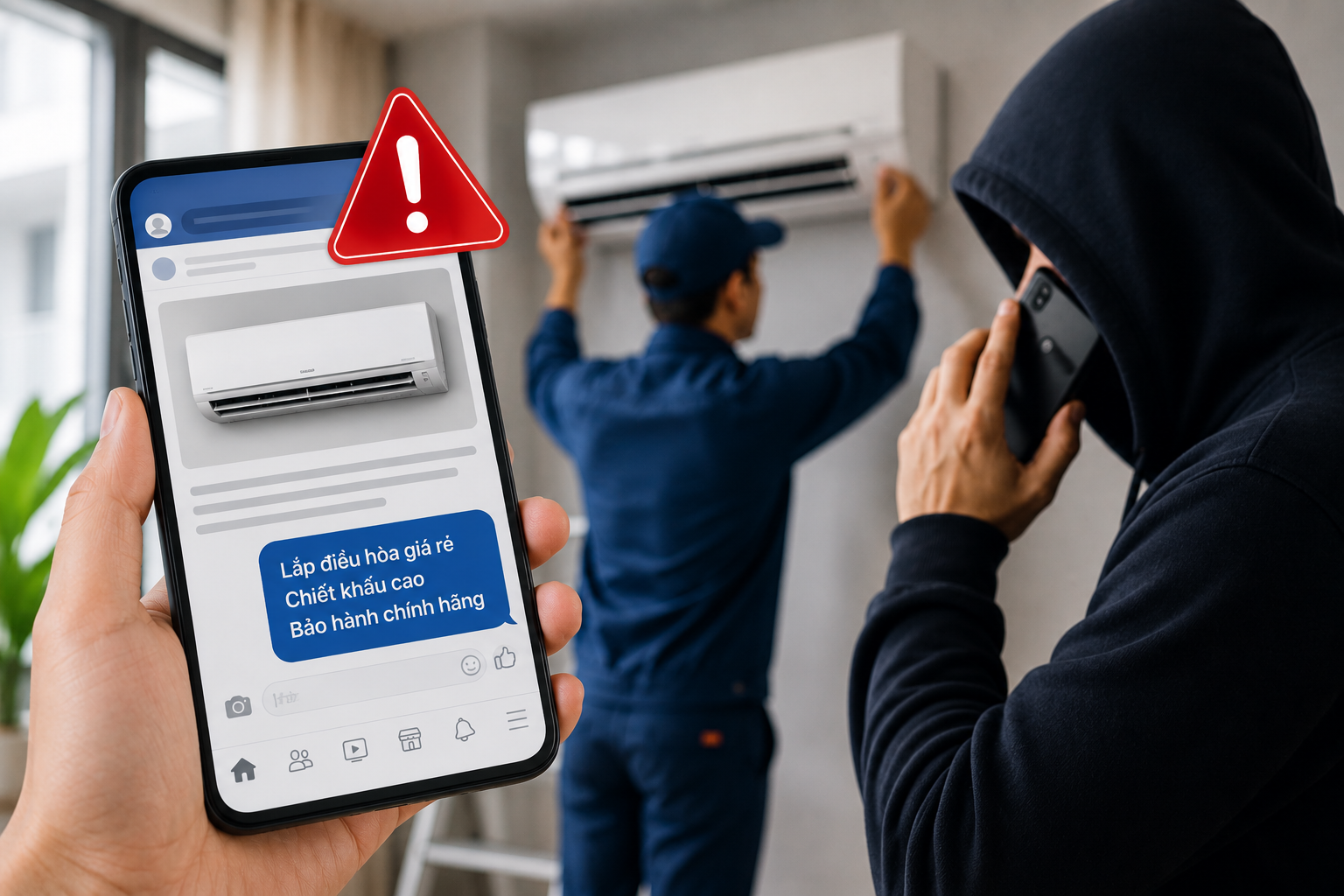 Đặt cọc lắp điều h&ograve;a gi&aacute; rẻ: Cảnh b&aacute;o lừa đảo m&ugrave;a nắng n&oacute;ng 2026 - Ảnh 1.