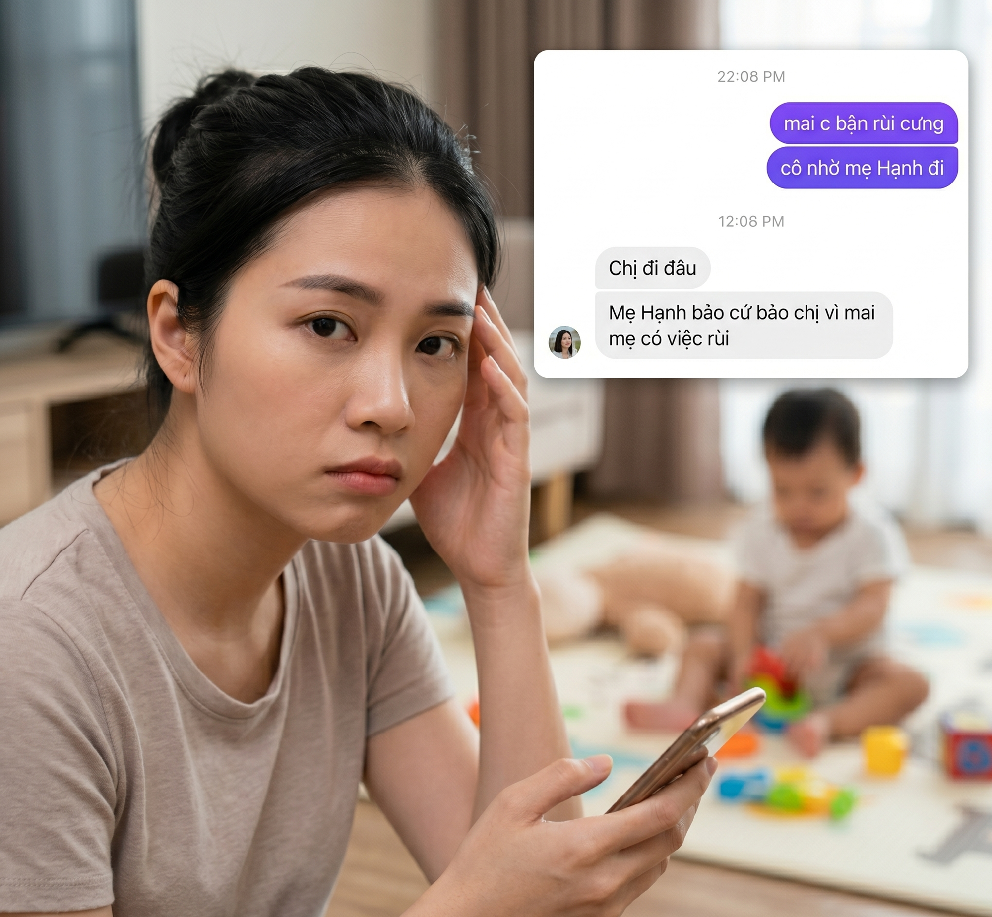 Nh&agrave; chồng điểm 10 nhưng &ldquo;g&aacute;nh&rdquo; th&ecirc;m c&ocirc; em chồng điểm &acirc;m: Ở nh&agrave; chăm con chứ c&oacute; phải l&agrave;m osin miễn ph&iacute;? - Ảnh 1.
