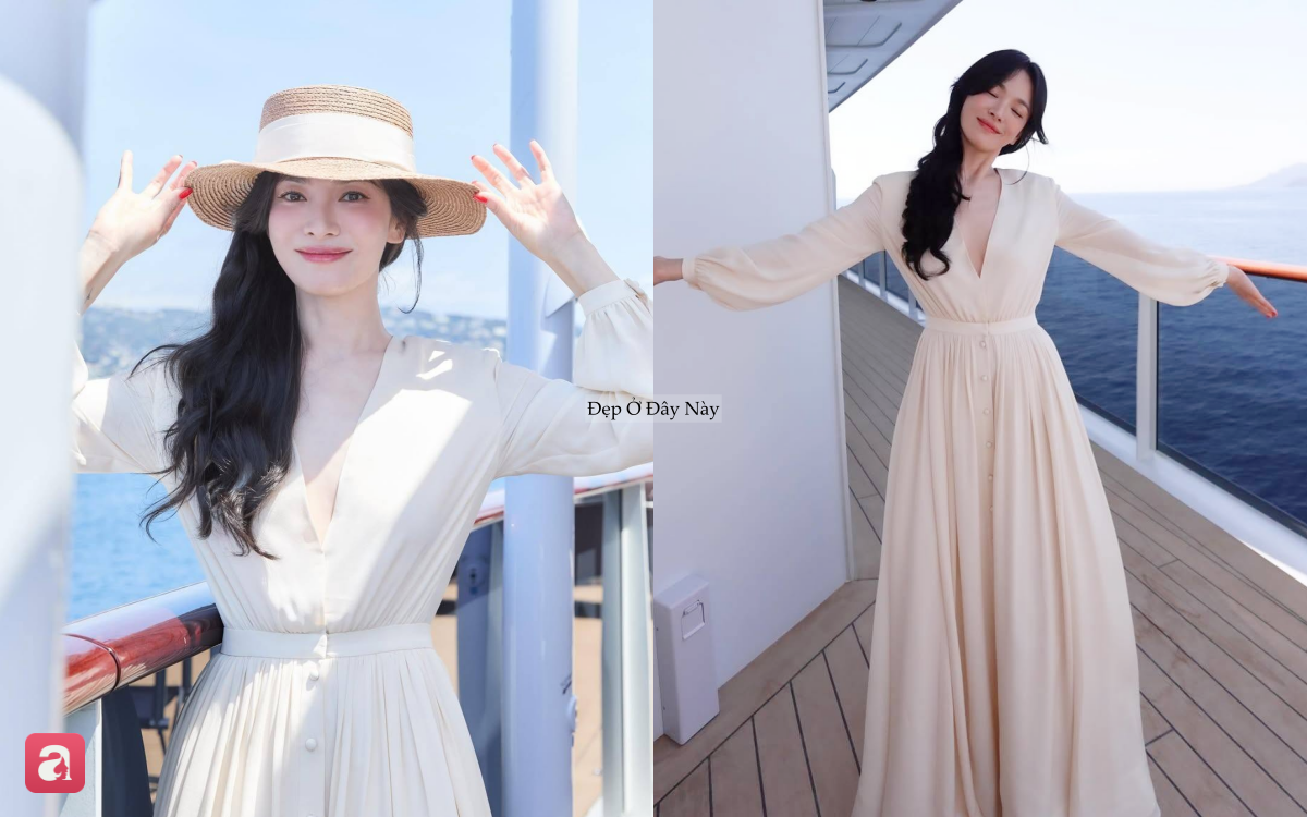 Song Hye Kyo vừa gợi cảm vừa thanh lịch với kiểu đầm