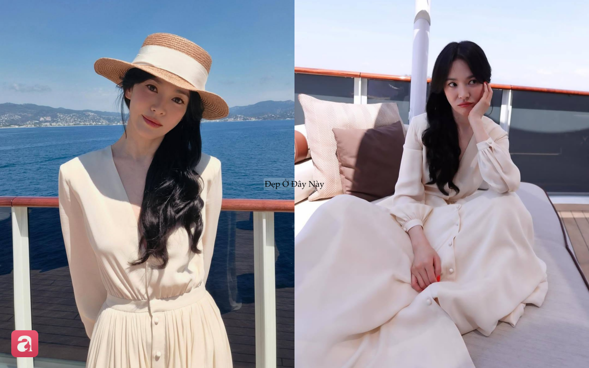 Song Hye Kyo vừa gợi cảm vừa thanh lịch với kiểu đầm