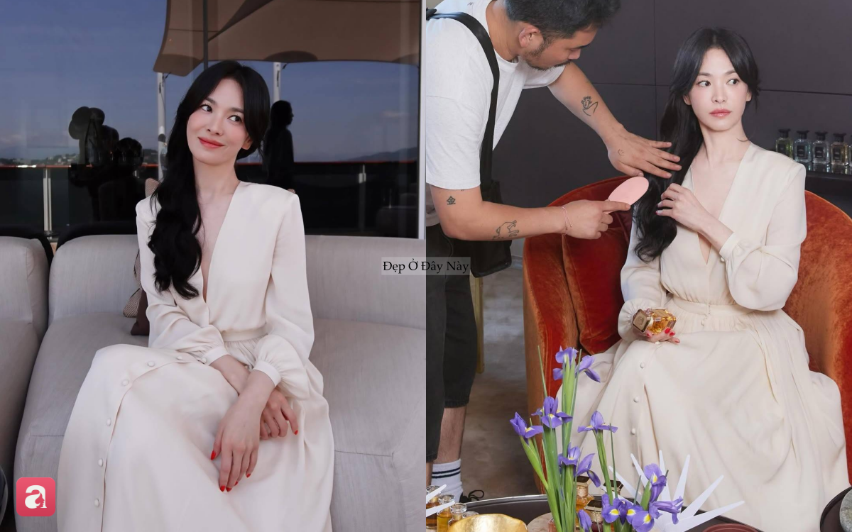 Song Hye Kyo vừa gợi cảm vừa thanh lịch với kiểu đầm