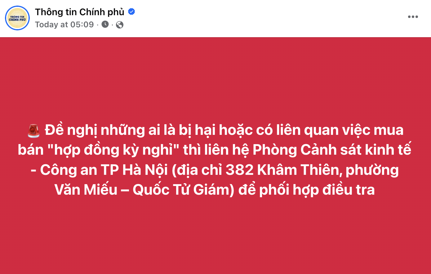 C&ocirc;ng an th&ocirc;ng b&aacute;o đến những người mua hợp đồng kỳ nghỉ li&ecirc;n quan đến vụ &aacute;n 2026 - Ảnh 1.