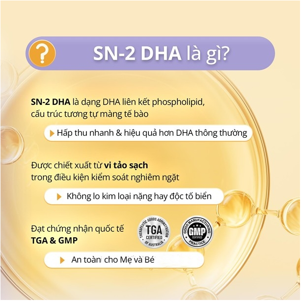 Perdays Pregnancy DHA: SN-2 DHA từ vi tảo &Uacute;c, đạt chuẩn TGA cho mẹ bầu - Ảnh 1.