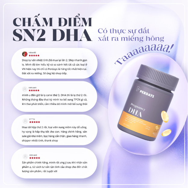 Perdays Pregnancy DHA: SN-2 DHA từ vi tảo &Uacute;c, đạt chuẩn TGA cho mẹ bầu - Ảnh 3.