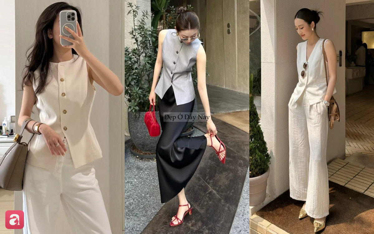 Kh&ocirc;ng cần mua nhiều đồ, chỉ cần một chiếc vest kh&ocirc;ng tay l&agrave; đủ đẹp với 5 c&ocirc;ng thức cực dễ &aacute;p dụng - Ảnh 1.