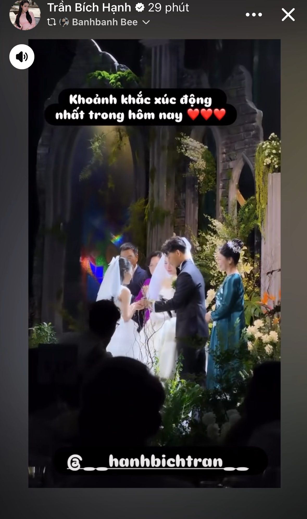 Trần B&iacute;ch Hạnh c&ocirc;ng khai con ri&ecirc;ng tại đ&aacute;m cưới, Văn Thanh tuy&ecirc;n bố: &ldquo;Ba sẽ lu&ocirc;n ở b&ecirc;n bảo vệ v&agrave; y&ecirc;u thương hai mẹ con&rdquo; - Ảnh 3.
