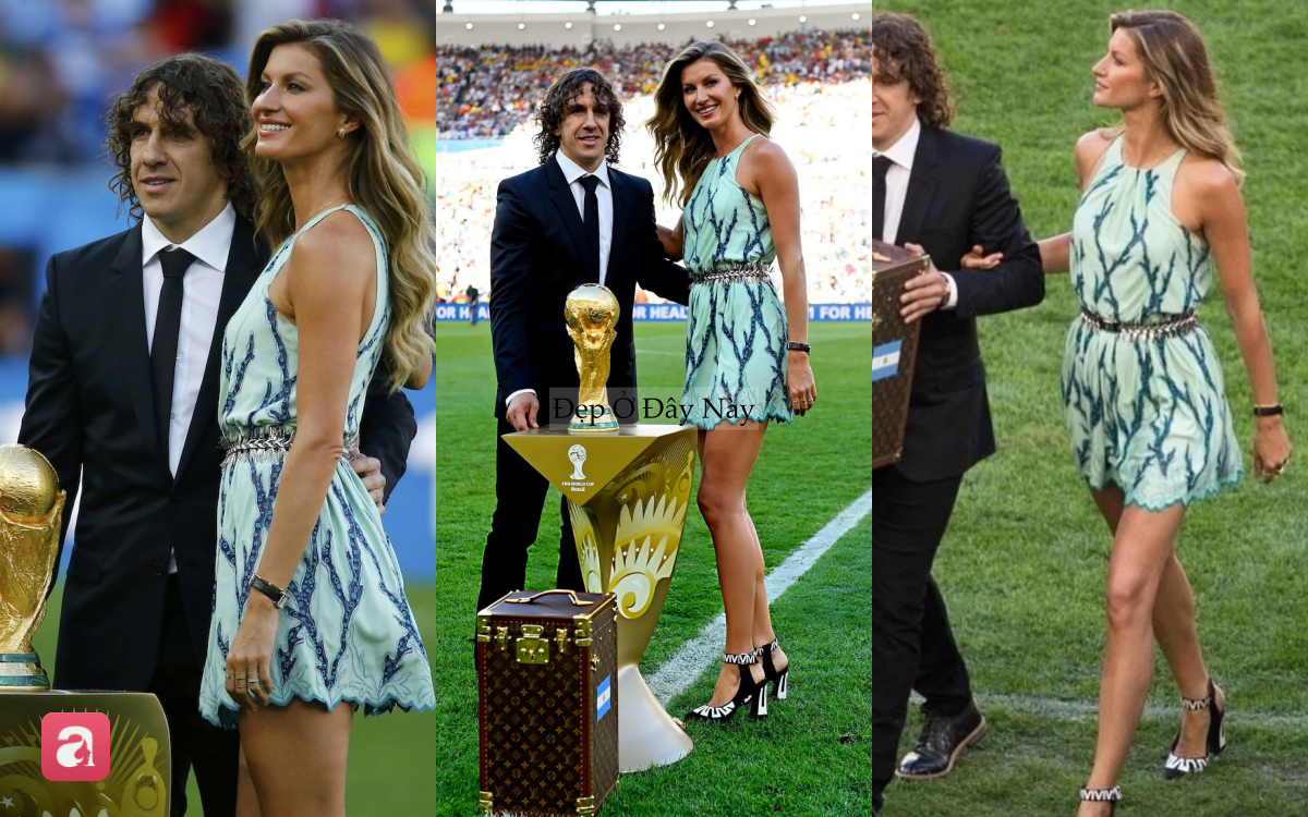 N&agrave;ng si&ecirc;u mẫu từng biến thảm cỏ World Cup th&agrave;nh s&agrave;n diễn thời trang - Ảnh 3.