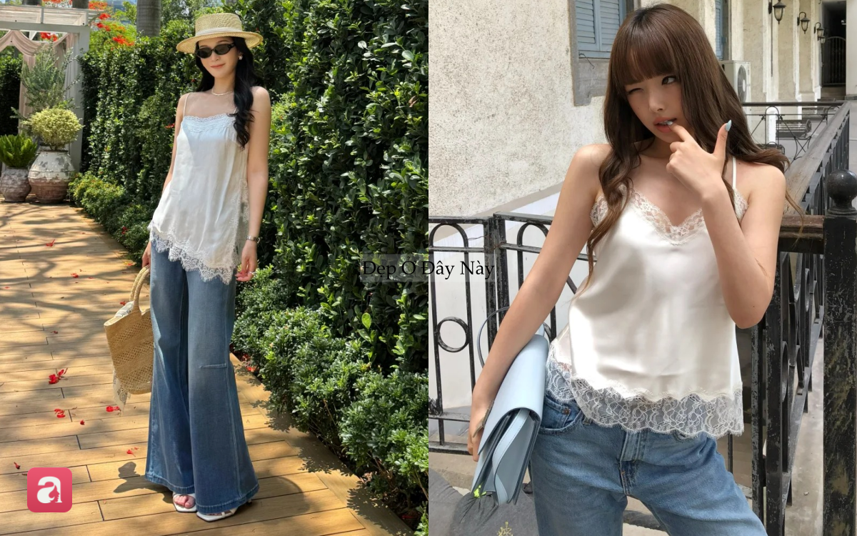 Áo lụa đính ren đang hot rần rần, nhưng mặc sao để đẹp mà không lo