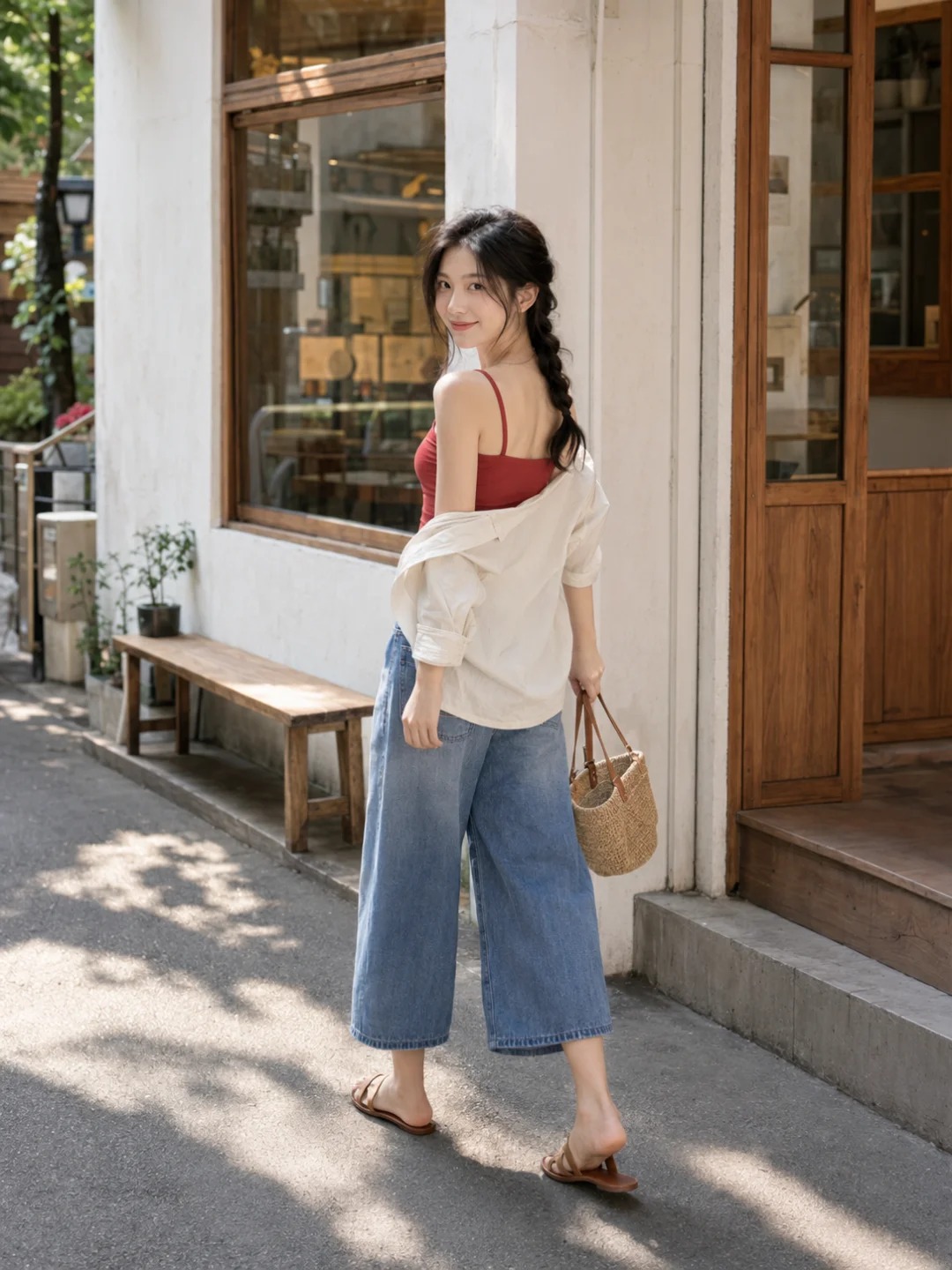 C&oacute; vẻ quần jeans lửng ống rộng đang &acirc;m thầm thay thế những chiếc quần d&agrave;i quen thuộc - Ảnh 9.